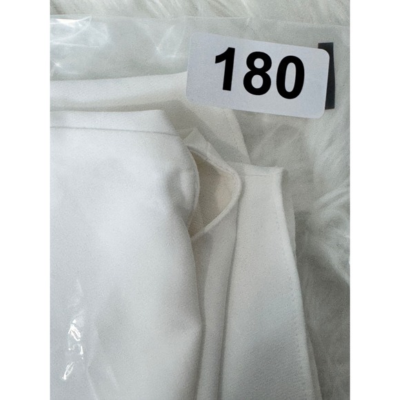 Amanda Uprichard Ivory Ruffle Mock Neck Sleeveless Keyhole Blouse Mens Size M - Picture 7 of 7